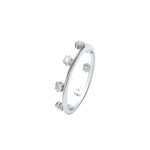 Endless Potential Aura Stacking Ring Silver showcasing a sleek design with sparkling accents.