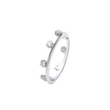 Endless Potential Aura Stacking Ring Silver showcasing a sleek design with sparkling accents.