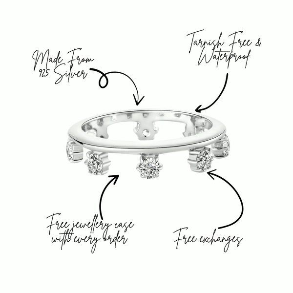 Rizz Eternity Stacking Pinky Ring Silver