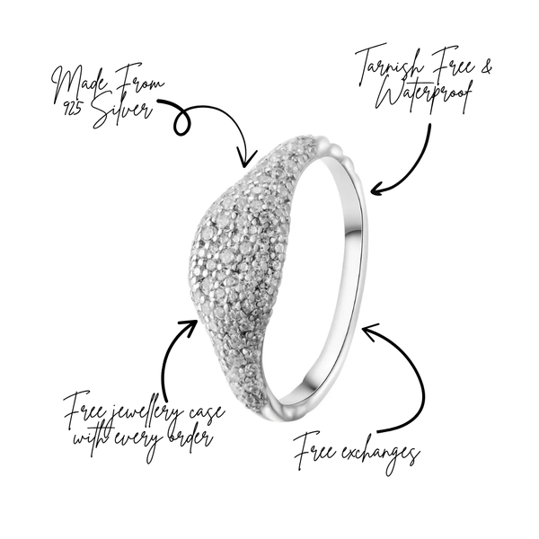 Showgirl Pavé Silver Ring