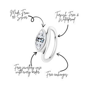 Soft Life Silver East West Pinky Ring