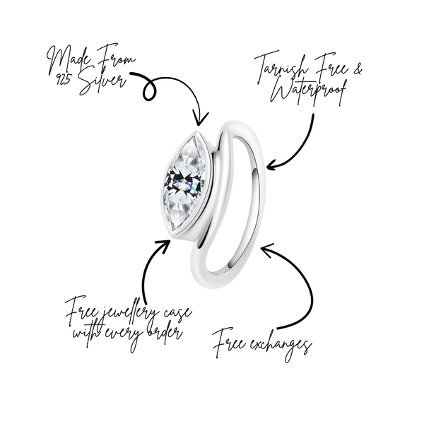 Soft Life Silver East West Pinky Ring