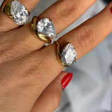 A Wonderful Thing Tilted Pear Cigar Band Ring