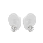 Don’t Overthink It Silver Earrings with layered silver detailing and pavé-set stones.
