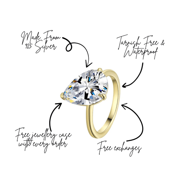 Yes Sir I Can Boogie Tilted Pear Pinky Ring