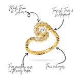 Your New Obsession Gold Heart Spiral Ring