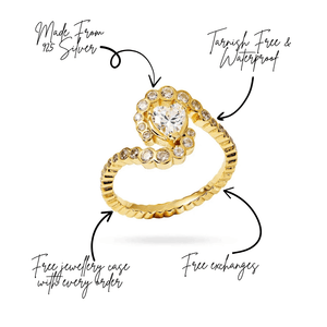 Your New Obsession Gold Heart Spiral Ring