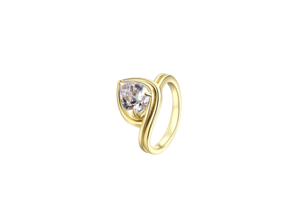 Slow Down, You're Doing Fine Chunky Tilted Pear Ring - OneWildOne