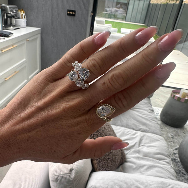 Slow Down, You're Doing Fine Chunky Tilted Pear Ring - OneWildOne