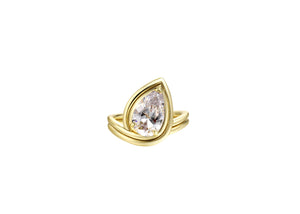 Slow Down, You're Doing Fine Chunky Tilted Pear Ring - OneWildOne