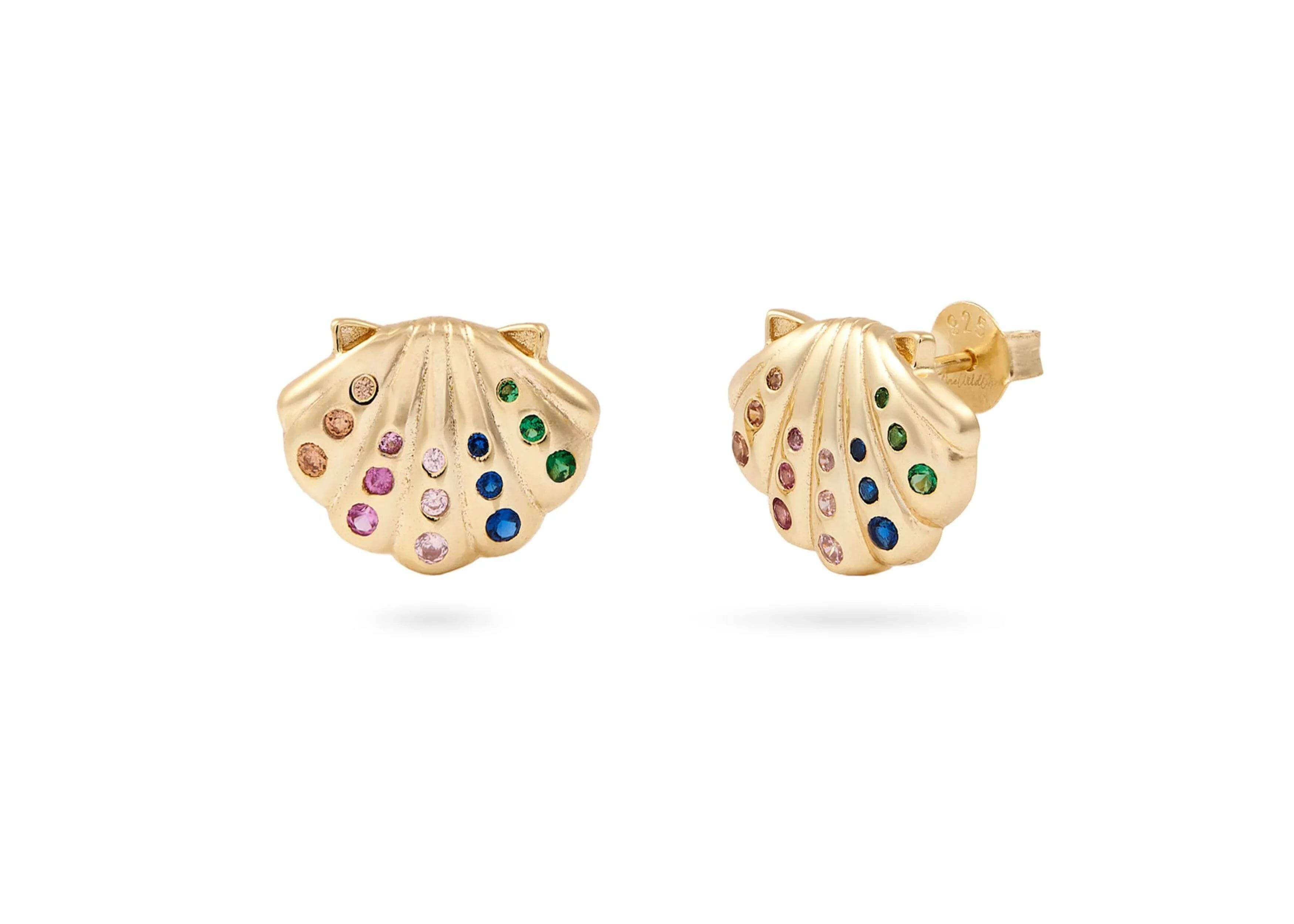 Happiest Here Shell Rainbow Earrings - OneWildOne