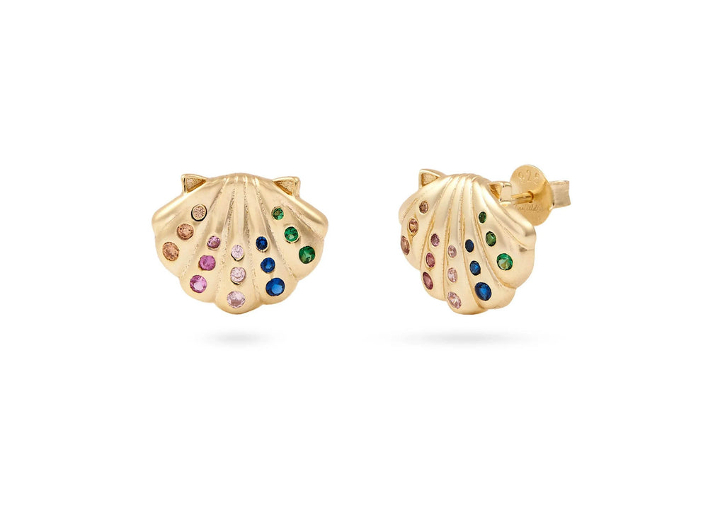 Happiest Here Shell Rainbow Earrings - OneWildOne