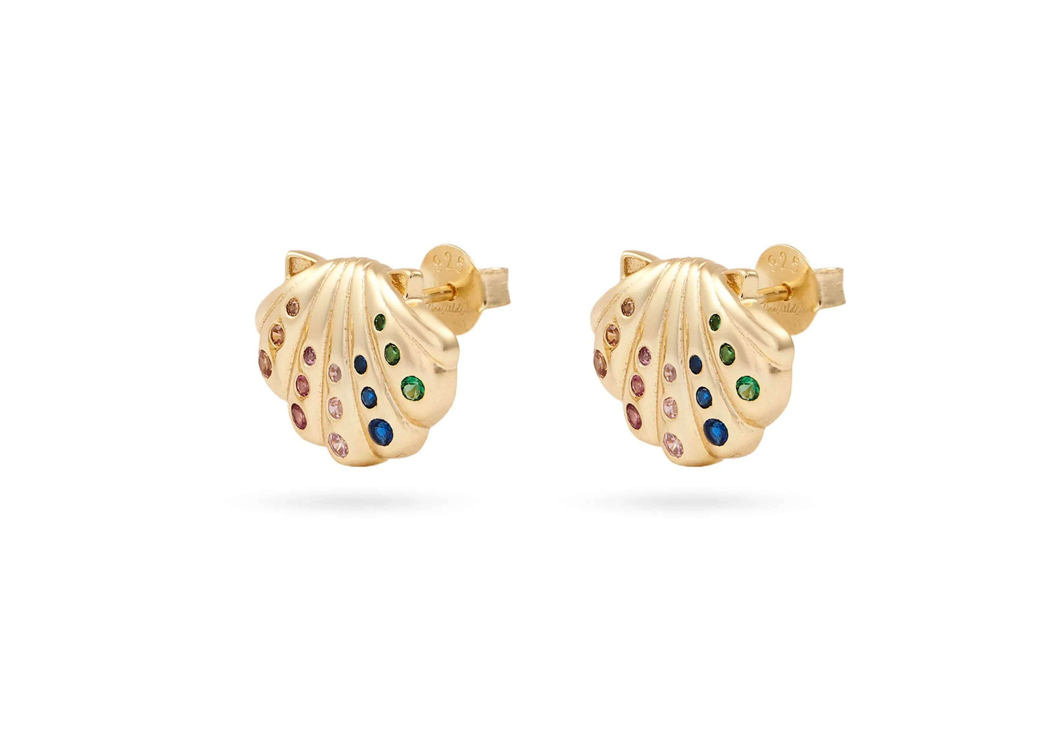 Happiest Here Shell Rainbow Earrings - OneWildOne