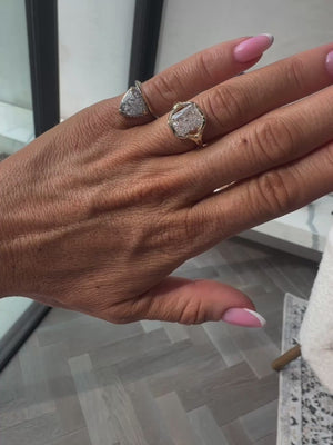 Life Is Short, Make It Sweet Triangle Solitaire Pinky Ring