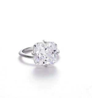 You Belong With Me Square Pinky Ring Silver