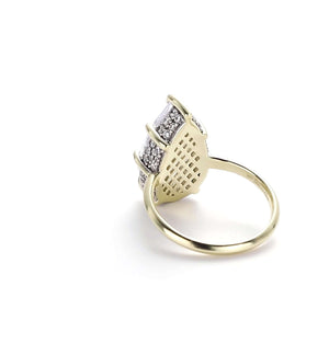 All Is Well Gold Solitaire Ring 925 Sterling Silver 14K Gold Plated