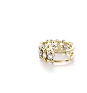 Live In The Moment Single Row Floating Pinky Ring