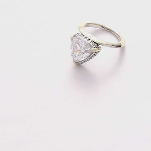 Life Is Short, Make It Sweet Triangle Solitaire Pinky Ring
