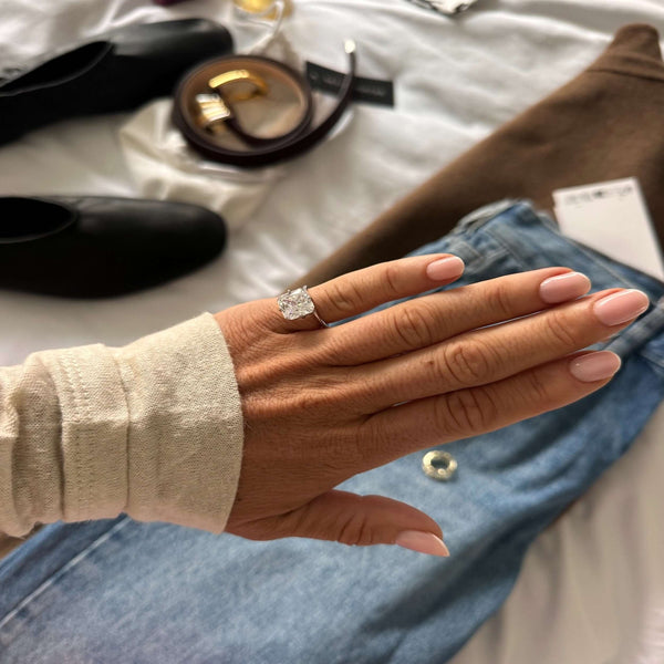 You Belong With Me Square Pinky Ring Silver