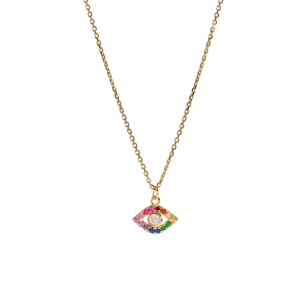 Wildest Dreams Rainbow Evil Eye Necklace